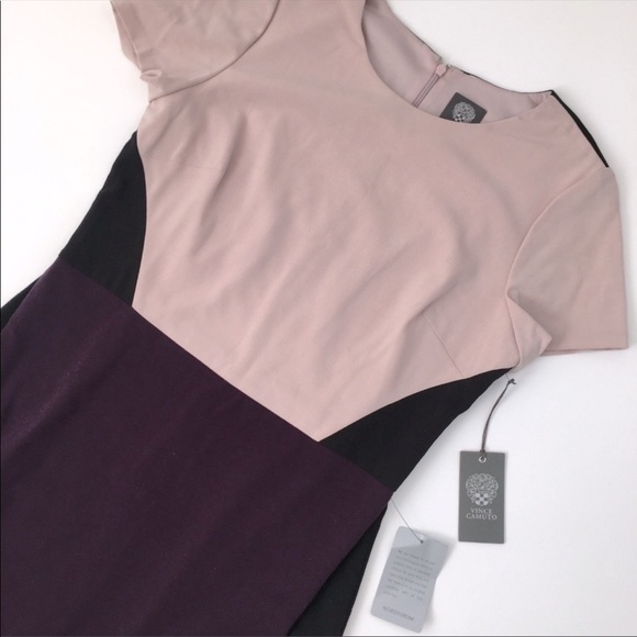 Vince Camuto Bi-Stretch Color Block Sheath Dress - Picture 3 of 4